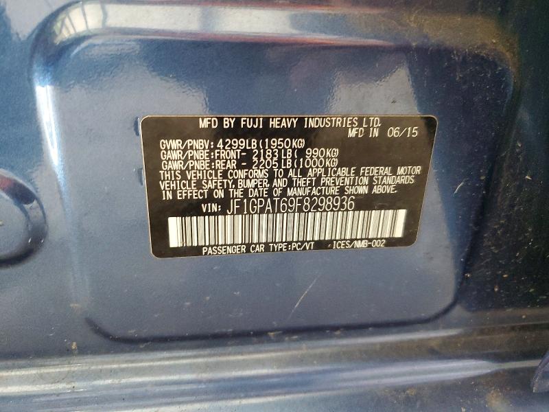 Продаж на аукціоні авто 2015 Subaru Impreza, vin: JF1GPAT69F8298936, номер лоту: 67089106