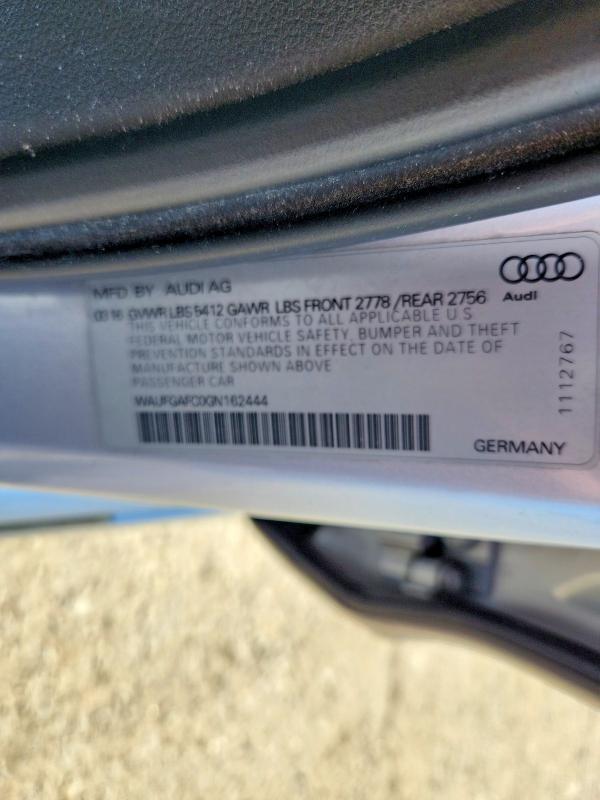 Aukcja sprzedaży 2016 Audi A6, vin: WAUFGAFC0GN162444, numer aukcji: 68160426