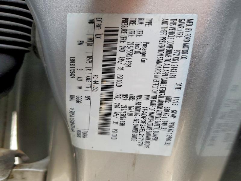 Aukcja sprzedaży 2014 Ford Focus, vin: 1FADP3F24EL217179, numer aukcji: 71076476