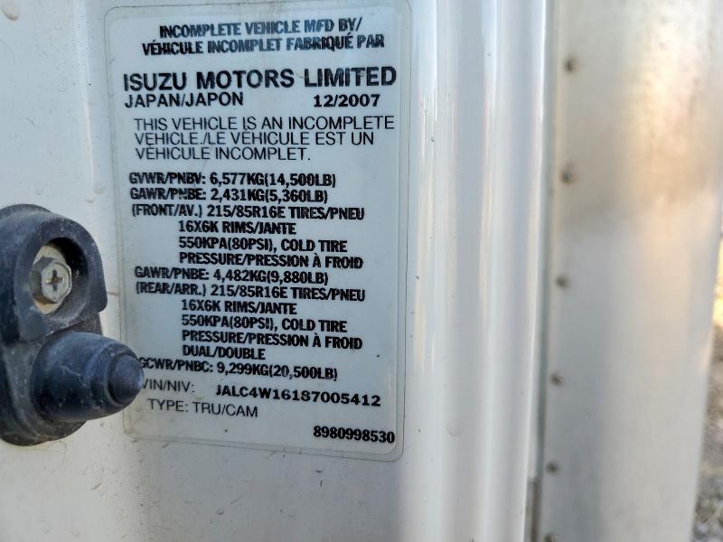 Продаж на аукціоні авто 2008 Isuzu Npr, vin: JALC4W16187005412, номер лоту: 67121686