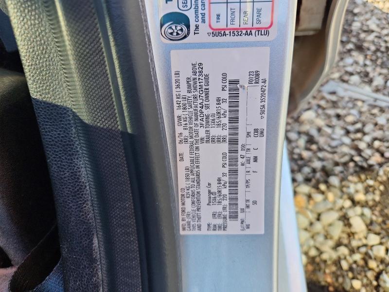 2016 Ford Fiesta მანქანა იყიდება აუქციონზე, vin: 3FADP4AJ7GM173829, აუქციონის ნომერი: 69006076