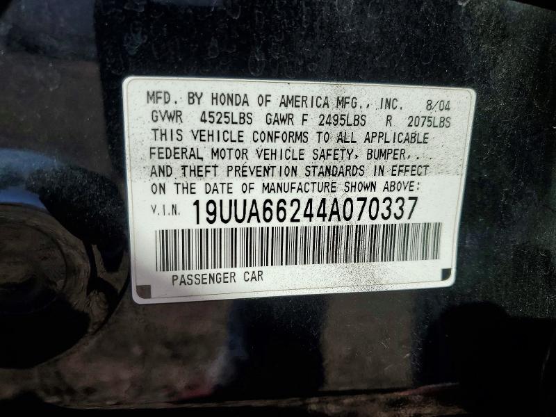 Продаж на аукціоні авто 2004 Acura Tl, vin: 19UUA66244A070337, номер лоту: 68795196