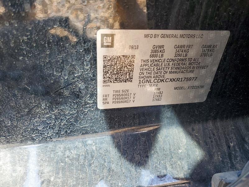 68044646 :رقم المزاد ، 1GNLCDKCXKR175977 vin ، 2019 Chevrolet Tahoe مزاد بيع