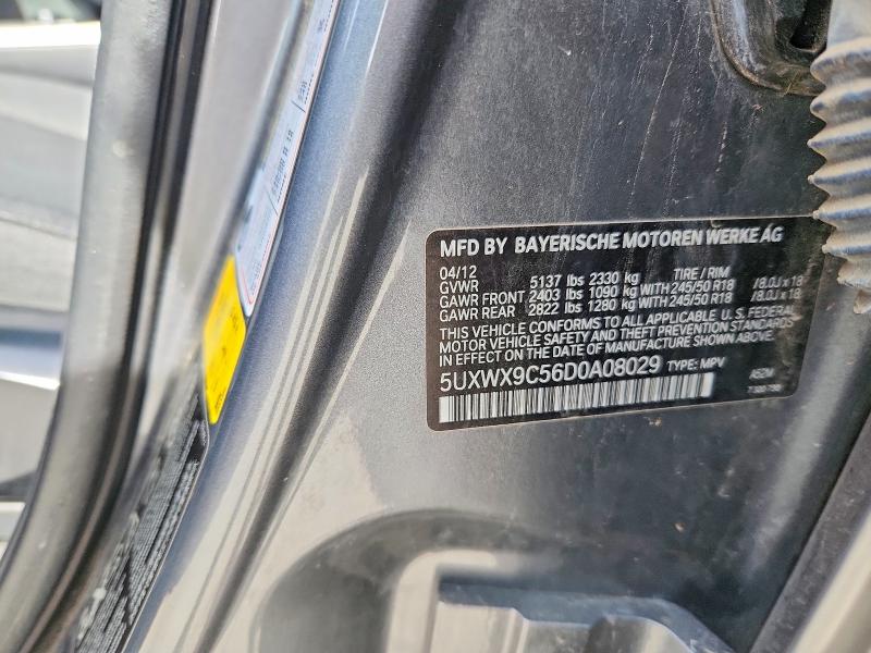 68276766 :رقم المزاد ، 5UXWX9C56D0A08029 vin ، 2013 Bmw X3 مزاد بيع