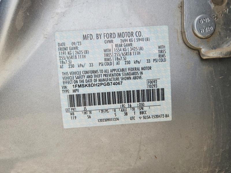 Продажа на аукционе авто 2023 Ford Explorer, vin: 1FMSK8DH2PGB74067, номер лота: 69349766