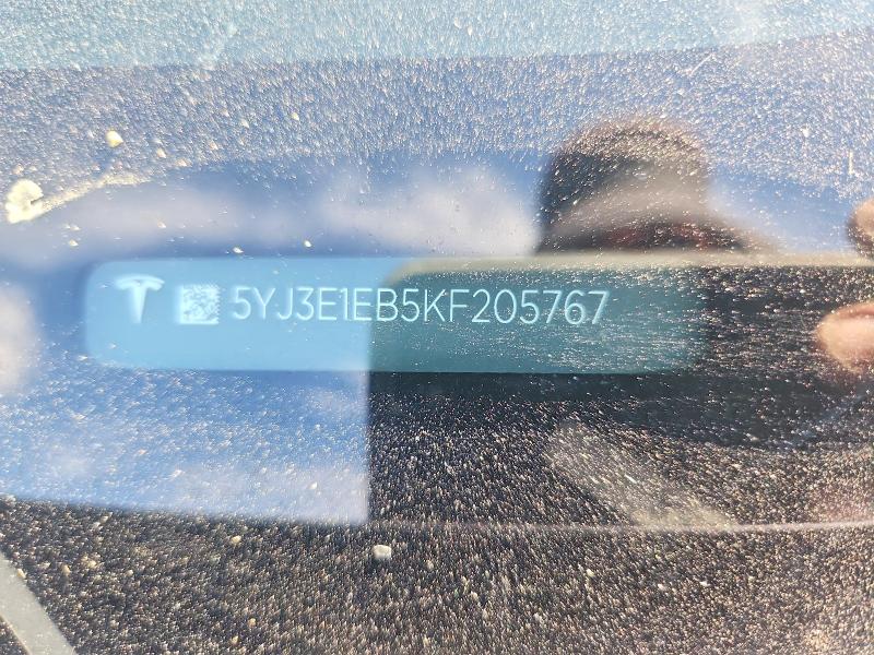 Продаж на аукціоні авто 2019 Tesla Model 3, vin: 5YJ3E1EB5KF205767, номер лоту: 67396426