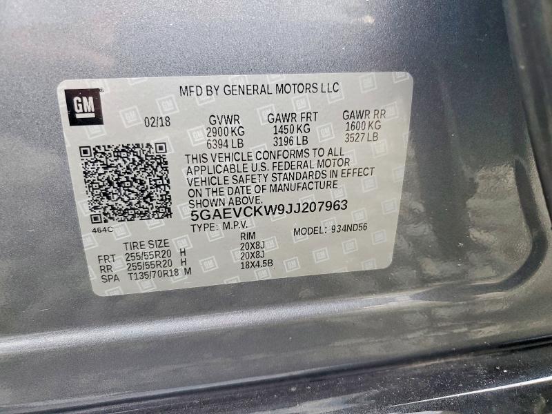 Продаж на аукціоні авто 2018 Buick Enclave, vin: 5GAEVCKW9JJ207963, номер лоту: 67094666