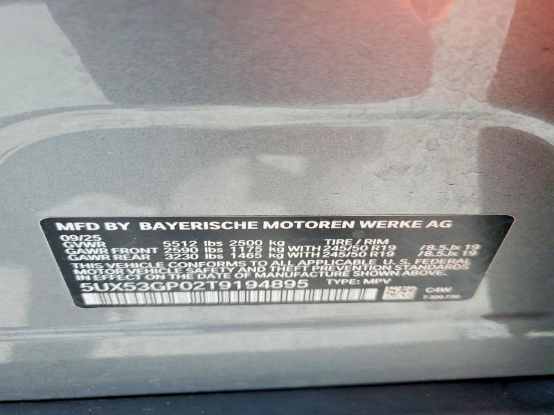 Продажа на аукционе авто 2026 Bmw X3, vin: 5UX53GP02T9194895, номер лота: 69494766