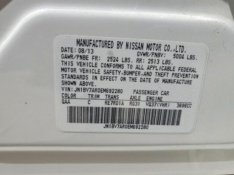 55610646 :رقم المزاد ، JN1BV7AR0EM692280 vin ، 2014 Infiniti Q50 مزاد بيع