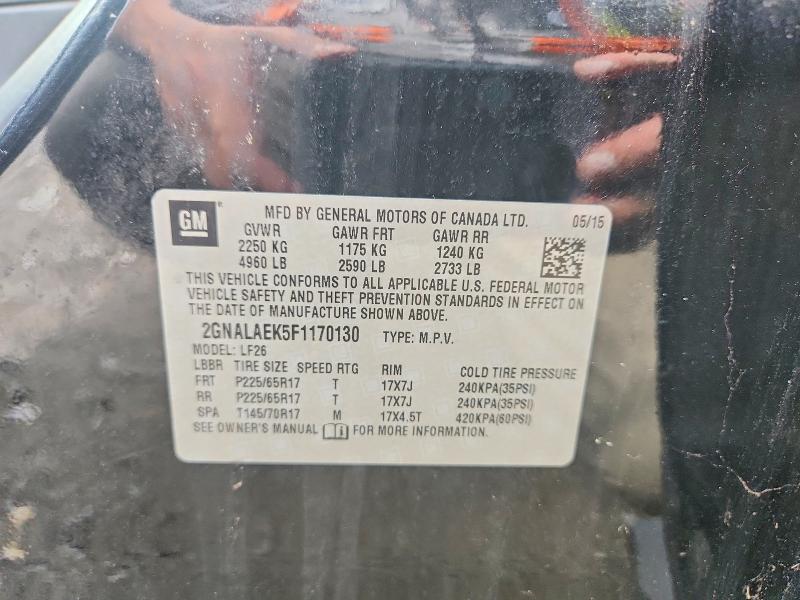 Продажа на аукционе авто 2015 Chevrolet Equinox, vin: 2GNALAEK5F1170130, номер лота: 69403166