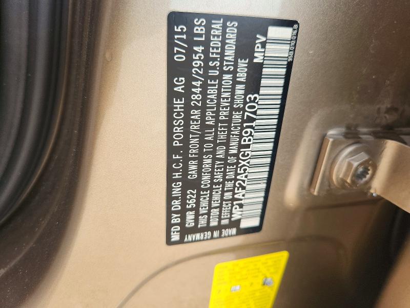 Продаж на аукціоні авто 2016 Porsche Macan, vin: WP1AF2A5XGLB91703, номер лоту: 67423896