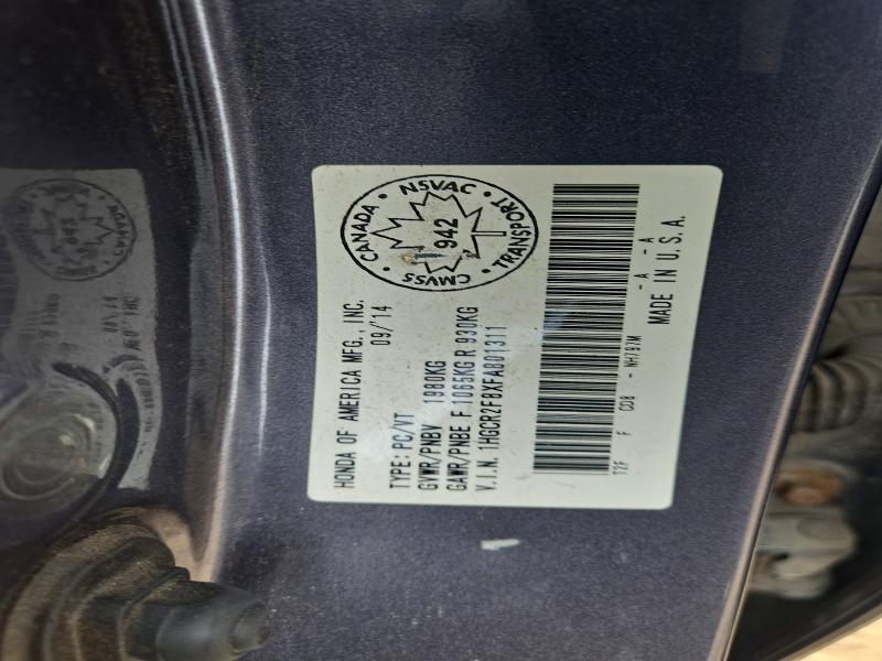 Aukcja sprzedaży 2015 Honda Accord, vin: 1HGCR2F8XFA801311, numer aukcji: 71058286