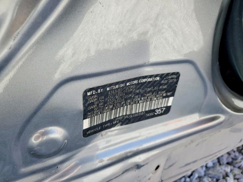 2020 Mitsubishi Outlander Sport მანქანა იყიდება აუქციონზე, vin: JA4AP3AU3LU003551, აუქციონის ნომერი: 69193206