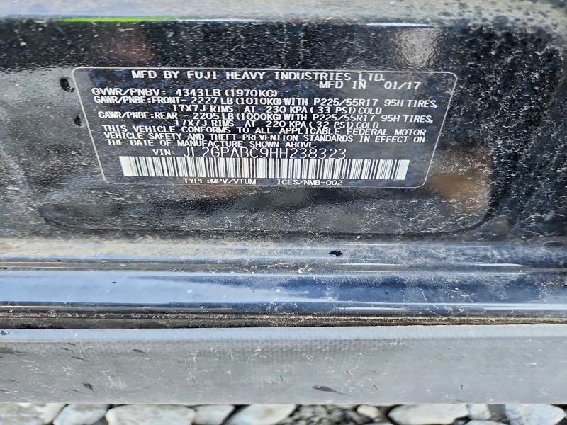 2017 Subaru Crosstrek მანქანა იყიდება აუქციონზე, vin: JF2GPABC9HH238323, აუქციონის ნომერი: 68347096