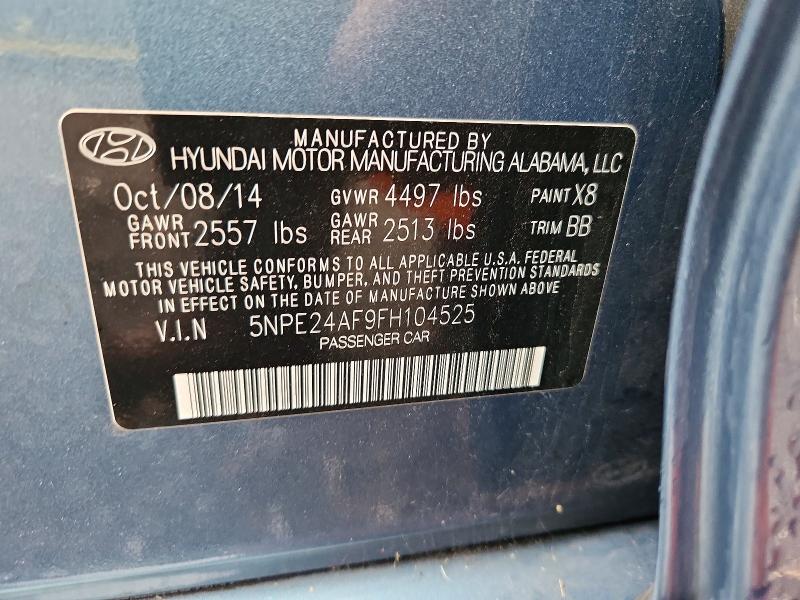 Продаж на аукціоні авто 2015 Hyundai Sonata, vin: 5NPE24AF9FH104525, номер лоту: 69894876