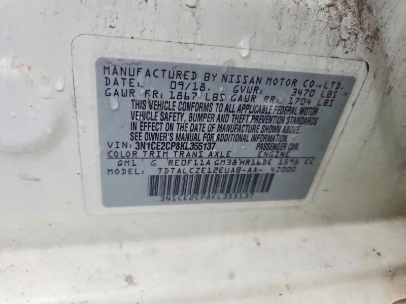 Продаж на аукціоні авто 2019 Nissan Versa Note, vin: 3N1CE2CP8KL355137, номер лоту: 70269086