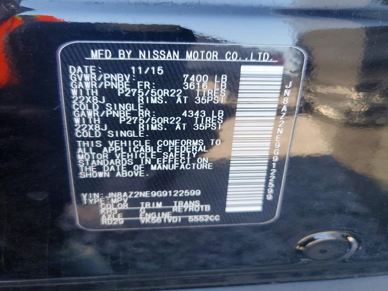 Продаж на аукціоні авто 2016 Infiniti Qx80, vin: JN8AZ2NE9G9122599, номер лоту: 67685296