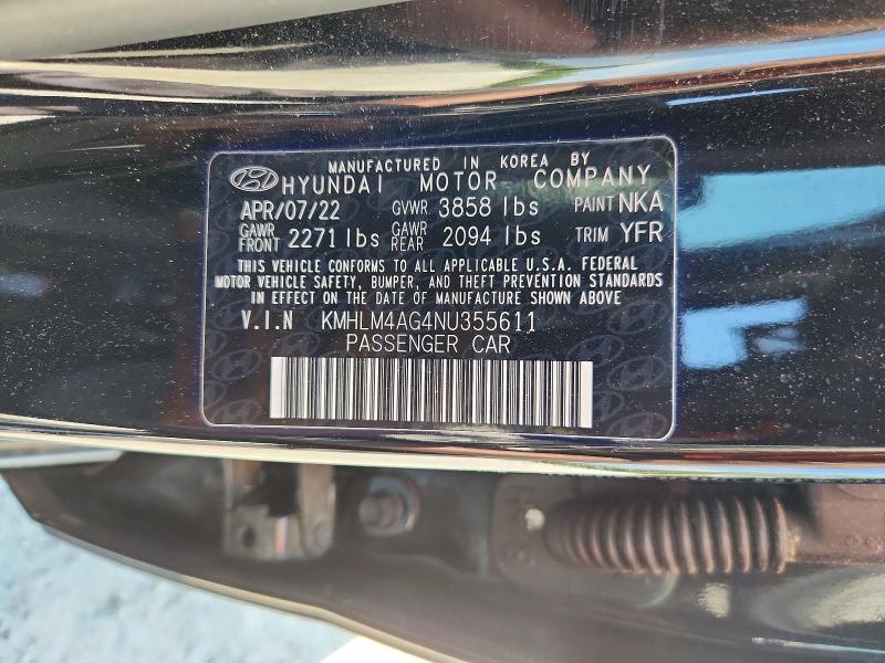 2022 Hyundai Elantra მანქანა იყიდება აუქციონზე, vin: KMHLM4AG4NU355611, აუქციონის ნომერი: 70041226