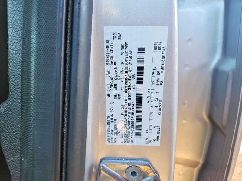 Продажа на аукционе авто 2015 Ford Escape, vin: 1FMCU9G95FUB41542, номер лота: 69789596