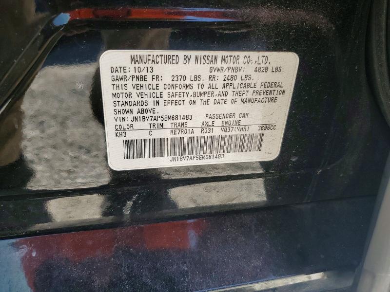 Aukcja sprzedaży 2014 Infiniti Q50, vin: JN1BV7AP5EM681483, numer aukcji: 66120566