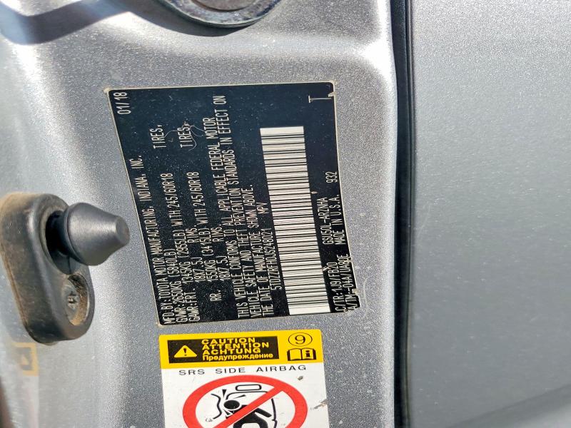 Aukcja sprzedaży 2018 Toyota Highlander, vin: 5TDZZRFH0JS248021, numer aukcji: 68169146