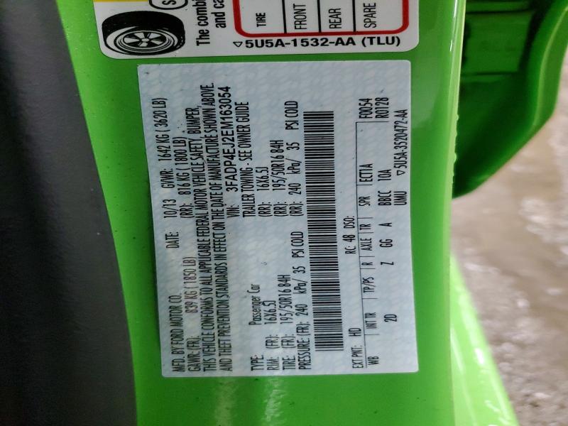 Продажа на аукционе авто 2014 Ford Fiesta, vin: 3FADP4EJ2EM163054, номер лота: 68201116