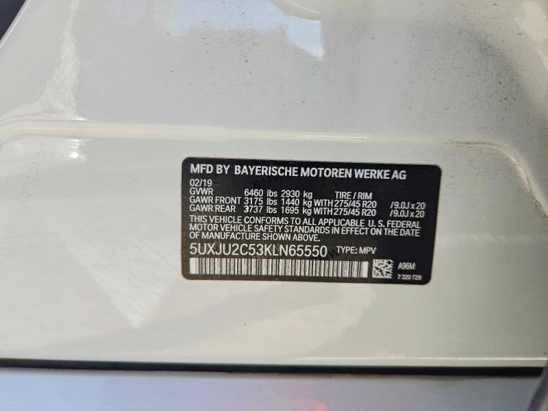 Продаж на аукціоні авто 2019 Bmw X5, vin: 5UXJU2C53KLN65550, номер лоту: 67934136