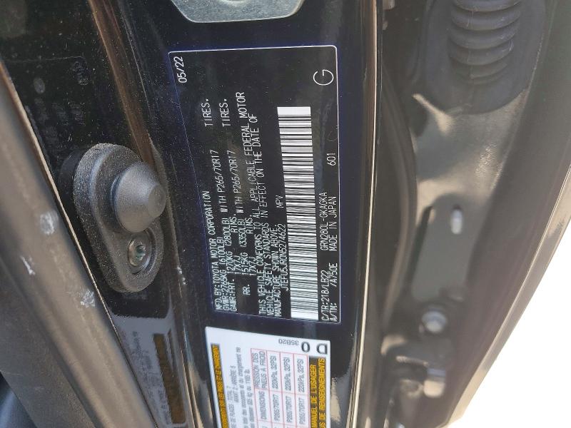 69425766 :رقم المزاد ، JTEFU5JR0N5274622 vin ، 2022 Toyota 4runner مزاد بيع