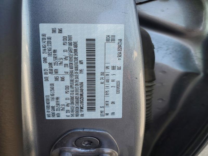 Продаж на аукціоні авто 2021 Ford Escape, vin: 1FMCU9DZ8MUA91656, номер лоту: 68573276