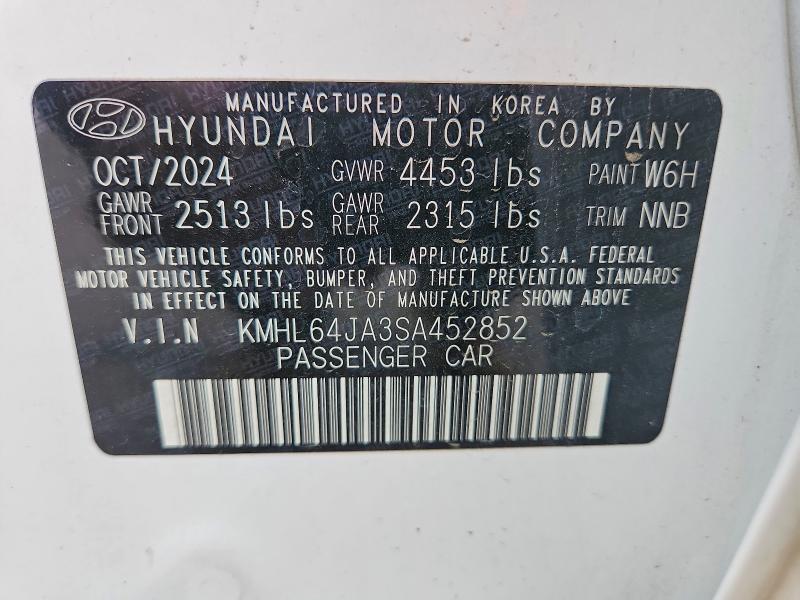 Продажа на аукционе авто 2025 Hyundai Sonata, vin: KMHL64JA3SA452852, номер лота: 71231956