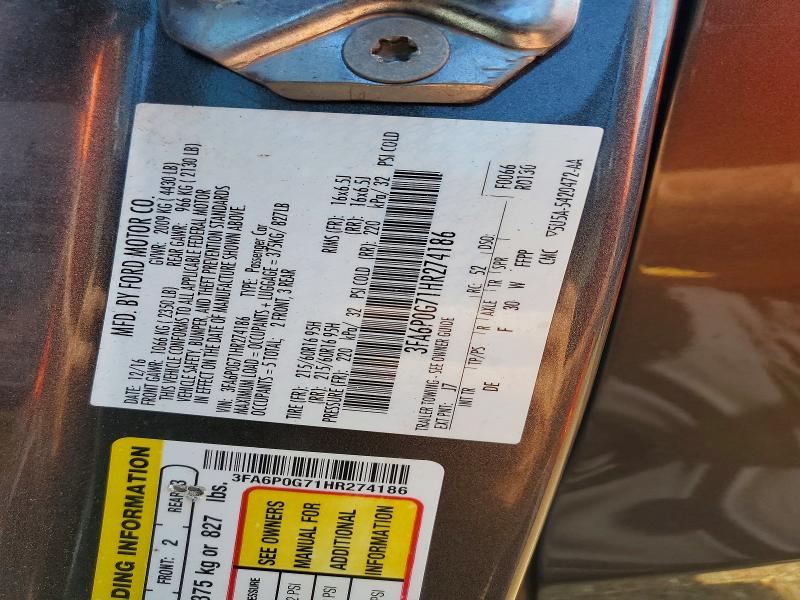 Продажа на аукционе авто 2017 Ford Fusion, vin: 3FA6P0G71HR274186, номер лота: 70802976