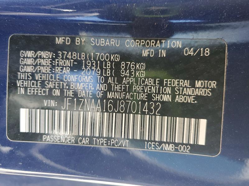 Продаж на аукціоні авто 2018 Toyota 86, vin: JF1ZNAA16J8701432, номер лоту: 67524096