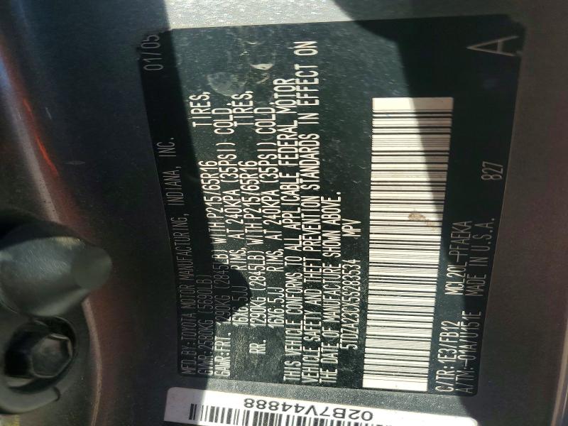 Aukcja sprzedaży 2005 Toyota Sienna, vin: 5TDZA23CX5S283534, numer aukcji: 69191016