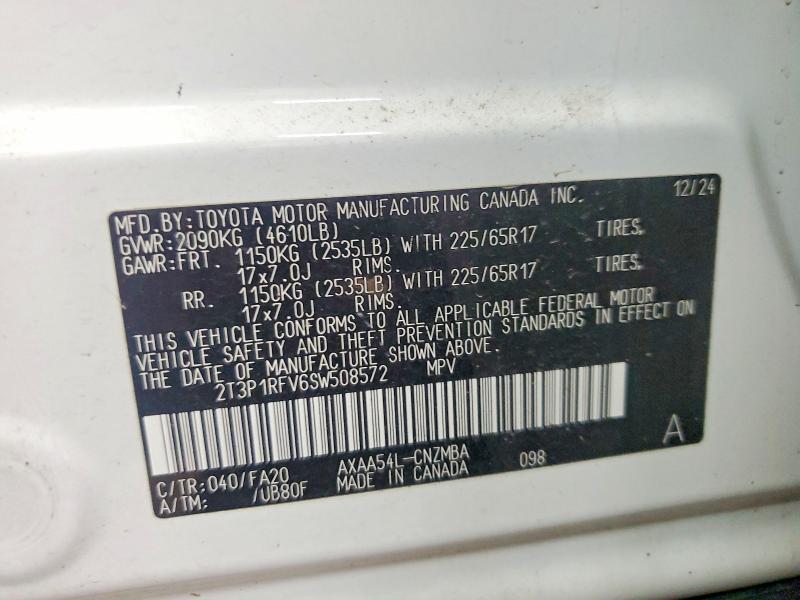 Aukcja sprzedaży 2025 Toyota Rav4, vin: 2T3P1RFV6SW508572, numer aukcji: 68768956
