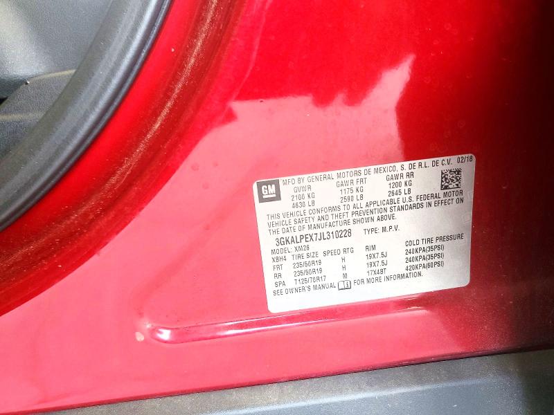 Aukcja sprzedaży 2018 Gmc Terrain, vin: 3GKALPEX7JL310228, numer aukcji: 68865416