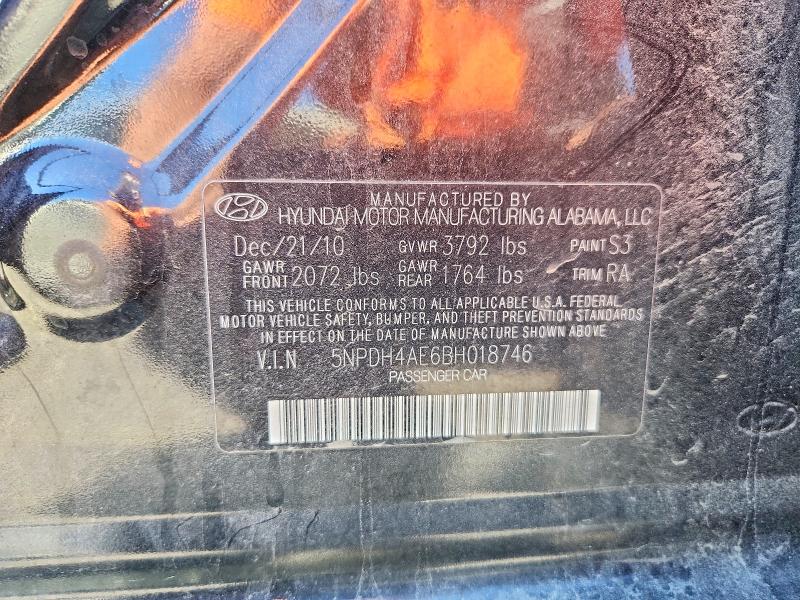 Продажа на аукционе авто 2011 Hyundai Elantra, vin: 5NPDH4AE6BH018746, номер лота: 68784166