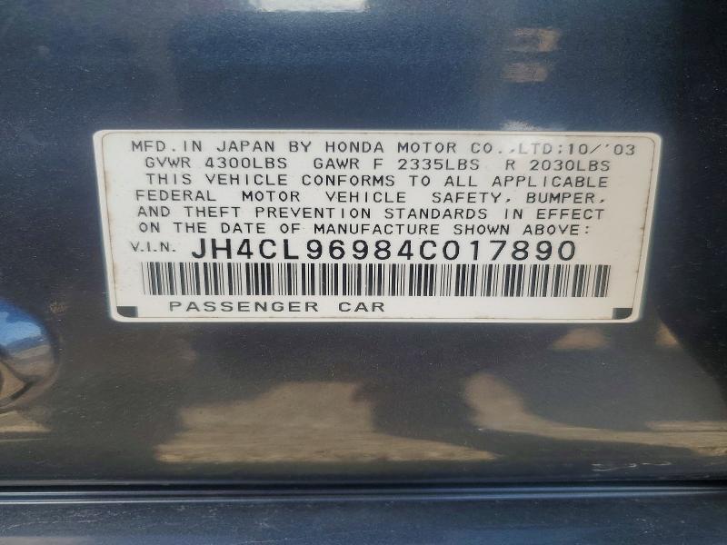 Продажа на аукционе авто 2004 Acura Tsx 4d, vin: JH4CL96984C017890, номер лота: 68413586