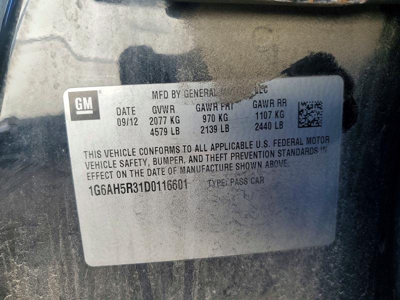 2013 Cadillac Ats მანქანა იყიდება აუქციონზე, vin: 1G6AH5R31D0116601, აუქციონის ნომერი: 68442426