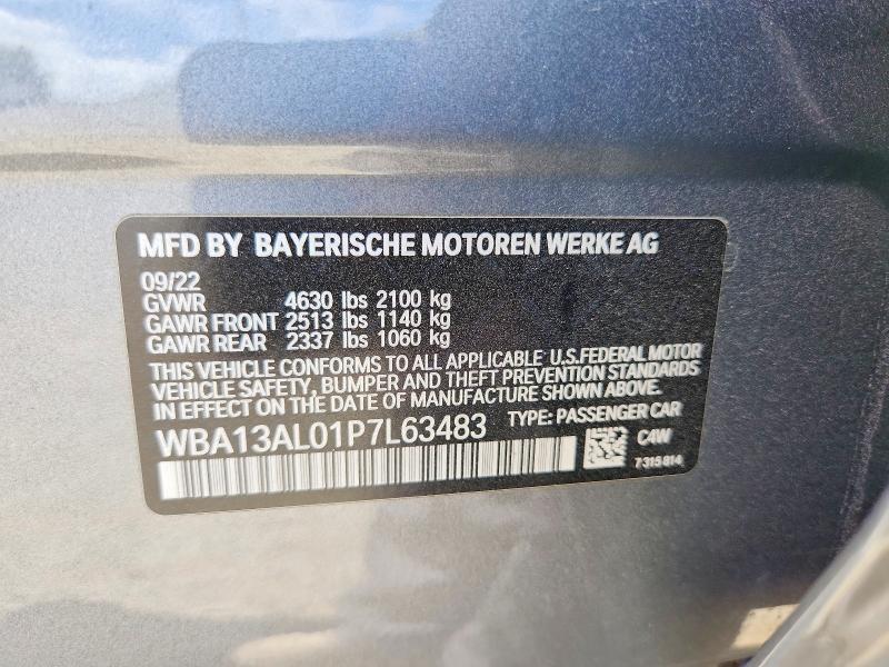 Продажа на аукционе авто 2023 Bmw M235xi, vin: WBA13AL01P7L63483, номер лота: 67282236