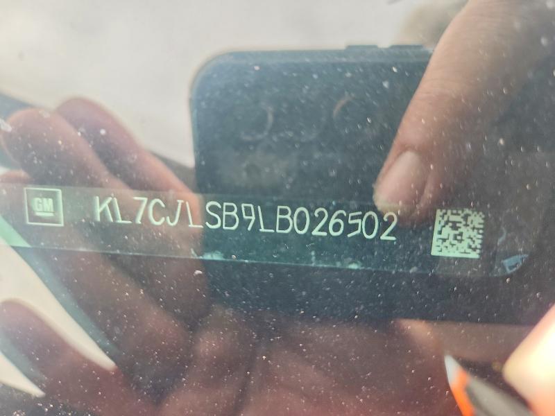 2020 Chevrolet Trax მანქანა იყიდება აუქციონზე, vin: KL7CJLSB9LB026502, აუქციონის ნომერი: 67434916