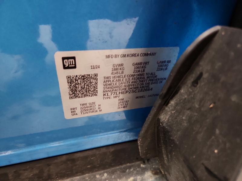 2025 Chevrolet Trax მანქანა იყიდება აუქციონზე, vin: KL77LHEP2SC182664, აუქციონის ნომერი: 70027076