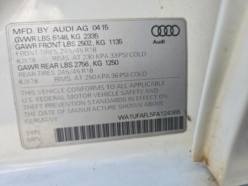 Aukcja sprzedaży 2015 Audi A4 Allroad, vin: WA1UFAFL5FA124365, numer aukcji: 69680676