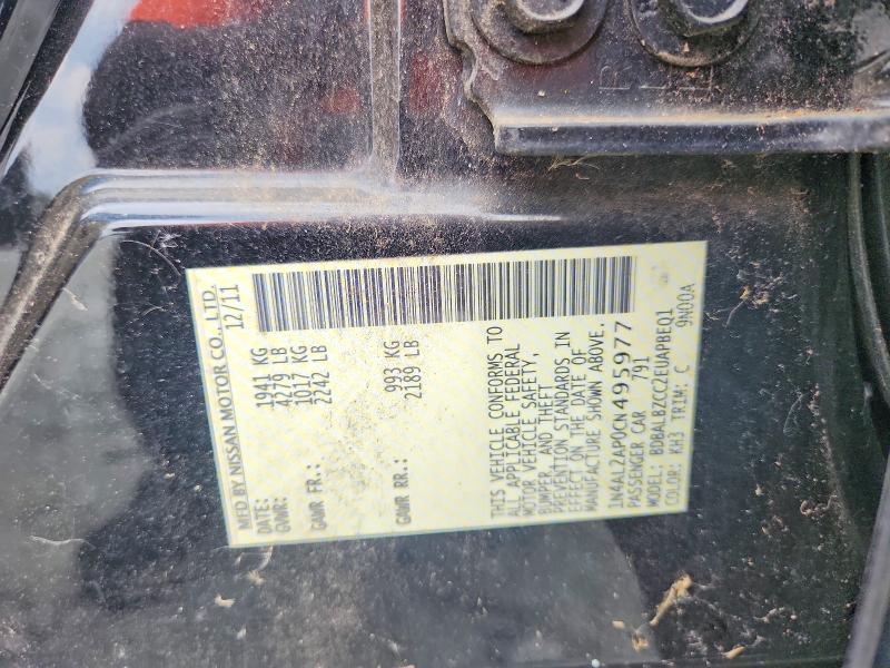 2012 Nissan Altima მანქანა იყიდება აუქციონზე, vin: 1N4AL2AP0CN495977, აუქციონის ნომერი: 59408146