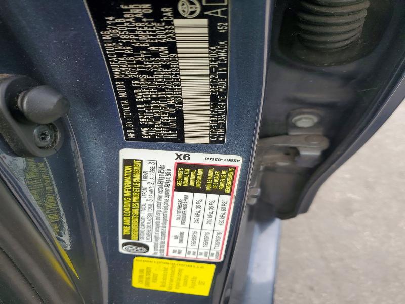 2014 Toyota Corolla მანქანა იყიდება აუქციონზე, vin: 2T1BURHE9EC198009, აუქციონის ნომერი: 71073246