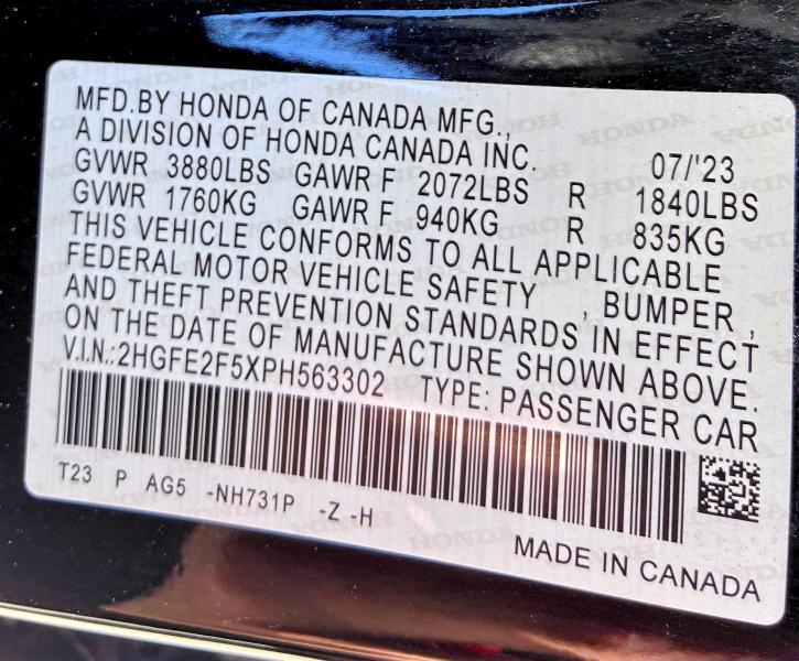 2023 Honda Civic მანქანა იყიდება აუქციონზე, vin: 2HGFE2F5XPH563302, აუქციონის ნომერი: 70182816