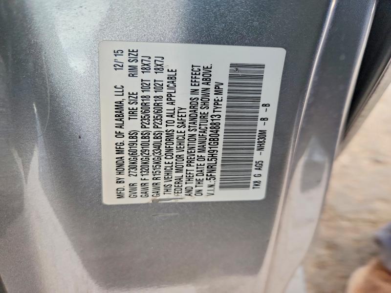 Aukcja sprzedaży 2016 Honda Odyssey, vin: 5FNRL5H91GB048813, numer aukcji: 68171256