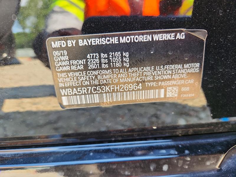 Aukcja sprzedaży 2019 Bmw 330xi, vin: WBA5R7C53KFH26964, numer aukcji: 67828176