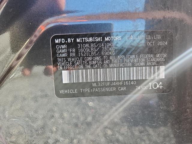Aukcja sprzedaży 2024 Mitsubishi Mirage, vin: ML32FUFJ4RHF16140, numer aukcji: 69348026
