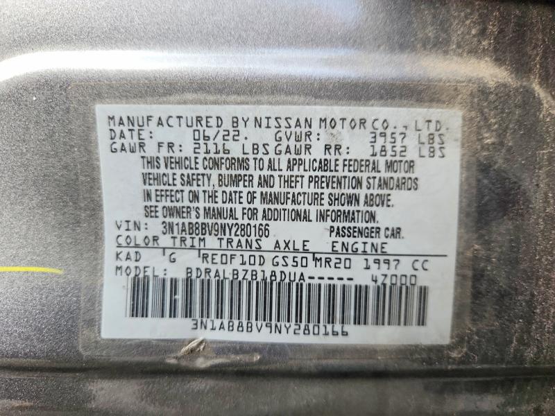 Продажа на аукционе авто 2022 Nissan Sentra, vin: 3N1AB8BV9NY280166, номер лота: 68974266