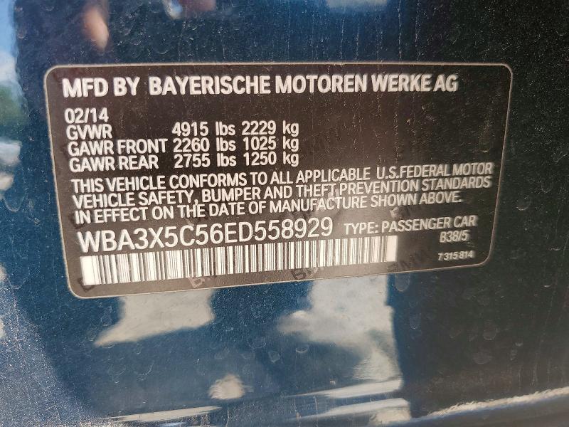 69706726 :رقم المزاد ، WBA3X5C56ED558929 vin ، 2014 Bmw 328 مزاد بيع